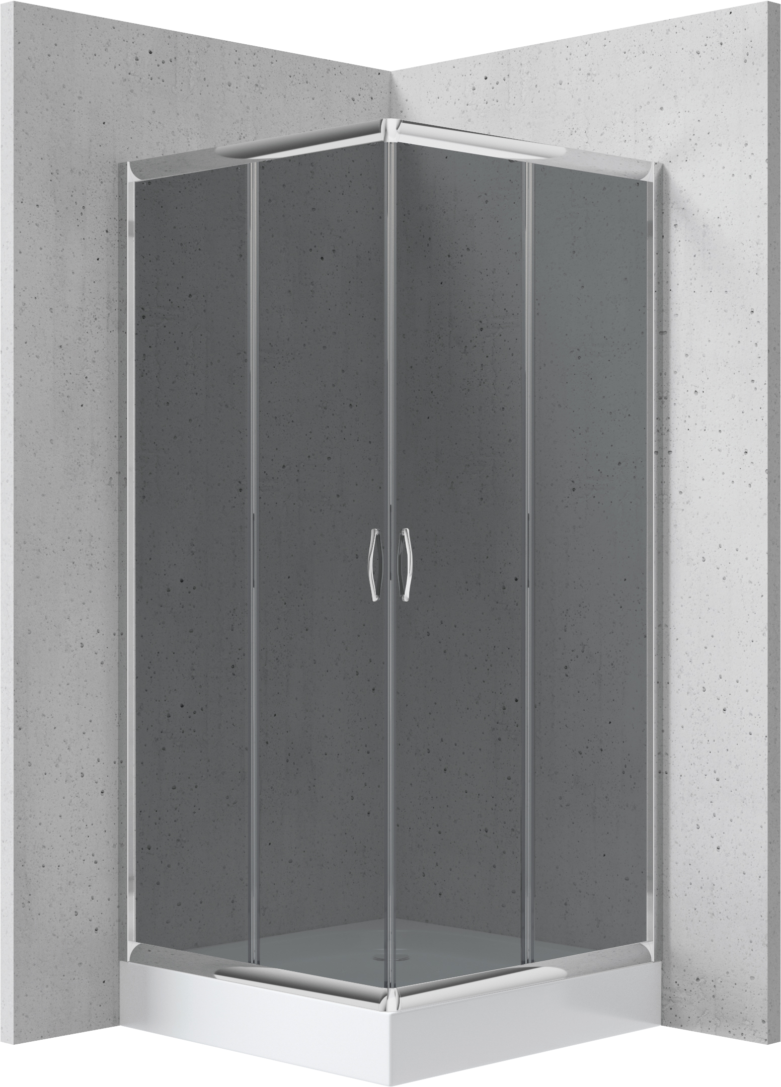 Deante Funkia - Kabina prysznicowa z brodzikiem kwadratowa 80x80 cm – sprchový box