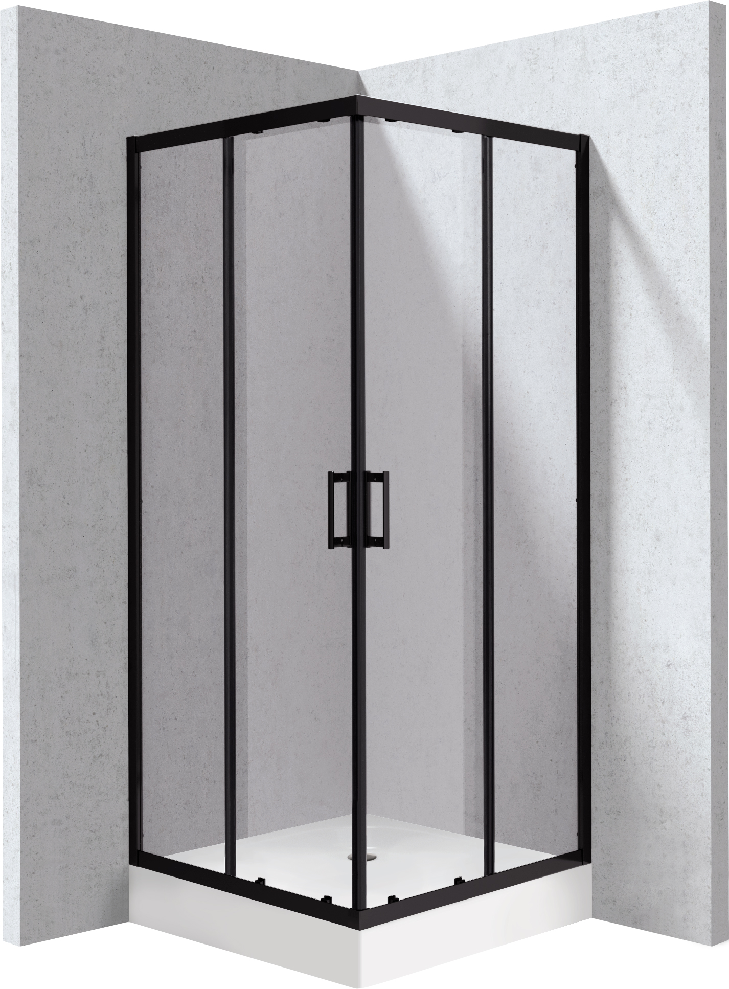 Deante Funkia Evo - Kabina prysznicowa z brodzikiem kwadratowa 80x80 cm – sprchový box