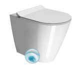 KUBE X WC misa stojaca, Geniusflush, 36x55cm spodný/zadný odpad, biela ExtraGlaze