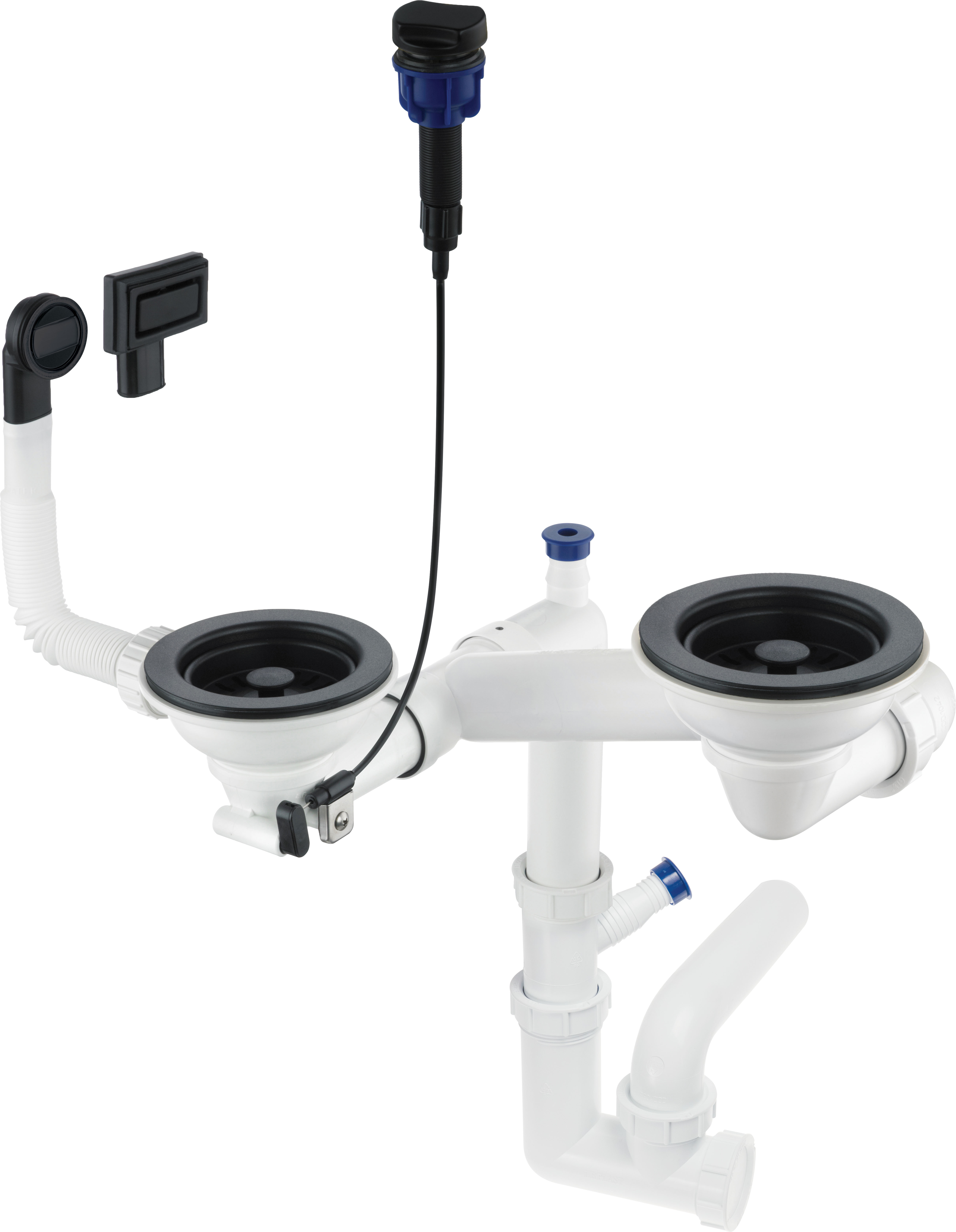 Deante Space-Saver - Syfon do zlewozmywaka granitowego 1.5- i 2-komorowego - Space-Saver