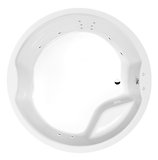 ROYAL ROUND hydromasážna vaňa, 172x172x49cm, Attraction Hydro, chróm