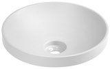 VERTO zapustné umývadlo, liaty mramor, priemer 40,5cm, biela mat