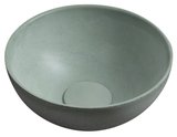 MINOR betónové umývadlo na dosku, priemer 26cm, zelená mat