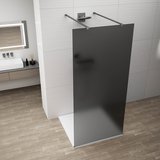 ESCA GUN METAL jednodielna sprchová zástena do priestoru, dymové sklo, 1400 mm