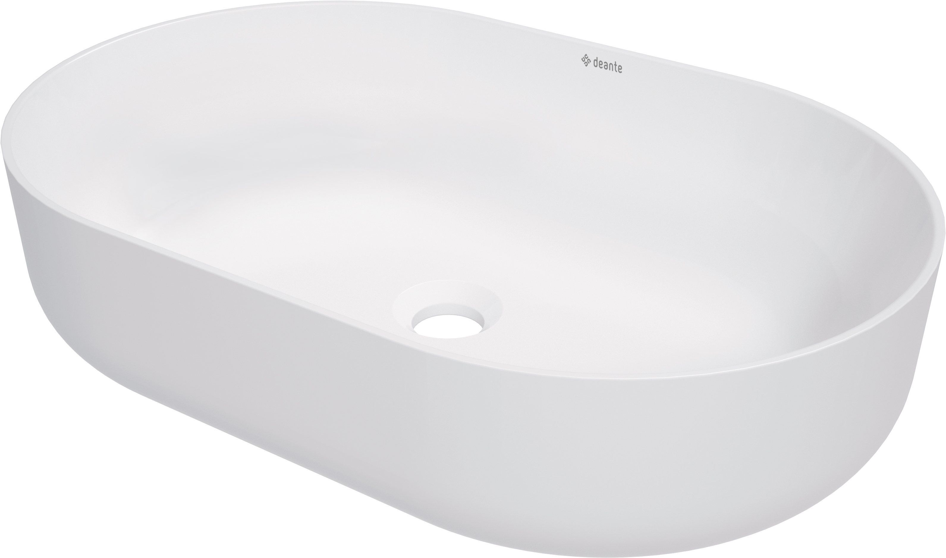 Deante Round - Umywalka ceramiczna nablatowa – umývadlo na dosku