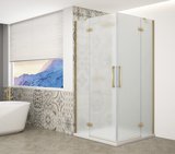 TRINITY GOLD MATT obdĺžniková sprchová zástena 1200x1000mm, rohový vstup, matné sklo