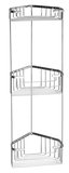 SMART trojposchodová rohová polička 175x590x175mm, chróm