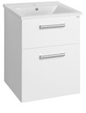 VEGA umývadlová skrinka 51,5x72,6x43,6cm, 2x zásuvka, biela