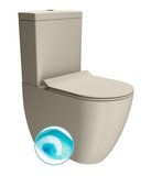 PURA WC kombi, Swirlflush, spodný/zadný odpad, creta dual-mat