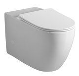 INFINITY RIMLESS misa pre kombi WC, spodný/zadný odpad, biela