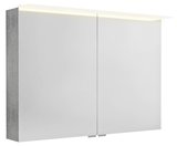 LINEX galérka s LED osvetlením, 100x70x15cm, dub strieborný