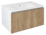 LOREA umývadlová skrinka 80x44x51,2cm, 1x zásuvka, dub alabama/biela mat