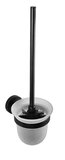 X-ROUND BLACK WC kefa závesna, mliečne sklo, čierna mat