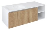 LOREA skrinka 120x46x51,5cm (90+30Pcm), ľavá, dub Alabama/biela matná