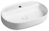 INFINITY OVAL keramické umývadlo na dosku, 60x40cm, matná biela