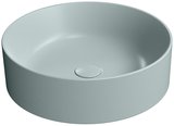 KUBE X keramické umývadlo na dosku, priemer 45cm, ghiaccio mat