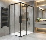 LUXOR BLACK obdĺžniková sprchová zástena 1000x900mm L/P varianta, rohový vstup