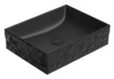KUBE X DIAMANTE keramické umývadlo na dosku 50x37cm, čierna mat