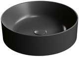 KUBE X keramické umývadlo na dosku, priemer 45cm, čierna mat