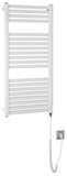 SAPHO TONDI-E elektrické vykurovacie teleso, rovné, 450x970 mm, 300 W, biela – kúpeľňový radiátor