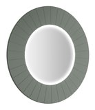 LUMIRO STRIP guľaté zrkadlo s LED osvetlením v ráme, priemer 75cm, verde