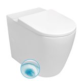 TURKU WC kombi misa, Vortex Rimless, so zvýšeným sedením 64x38cm, spodný/zadný odtok, biela