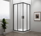 EASY BLACK štvorcová sprchová zástena 900x900mm, číre sklo