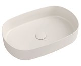 INFINITY OVAL keramické umývadlo na dosku, 55x36cm, Ivory