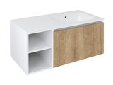 LOREA skrinka 100x46x51,5cm (30P+70cm), pravá, dub Alabama/biela matná