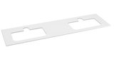 BRAHEA doska Rockstone s 2 otvormi 181x51,5cm (90+90cm), biela matná