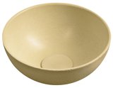 MINOR betónové umývadlo na dosku, priemer 26cm, žltá mat