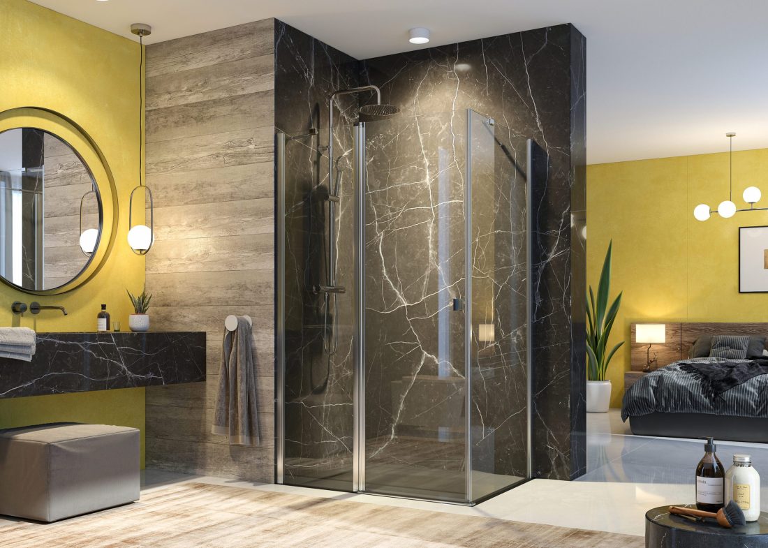Aquatek GLASS R23 120×80 • GLASS R33 120×90 – štvorcový sprchový kút