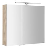 MIRRÓ galérka s LED osvetlením, 80x70x16cm, brest Bardini