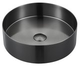AURUM nerezové umývadlo, priemer 38cm, vrátane výpuste, gun metal