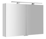 MIRRÓ galérka s LED osvetlením, 100x70x16cm, biela