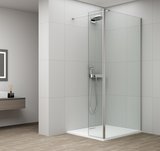 ESCA CHROME sprchová zástena, fixné sklo 800 mm, číre sklo, otoč. panel 300 mm