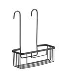 SMART polička do sprchy závesná, na batériu, 300x375x120 mm, čierna mat