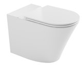 FEIN misa pre kombi WC, Rimless, 61x36cm, spodný/zadný odpad, biela