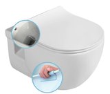 BRILLA CLEANWASH závesná WC misa s bidet. spŕškou, Rimless, 36,5x53cm, biela