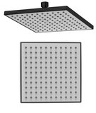 Hlavová sprcha, 200x200mm, ABS/čierna mat