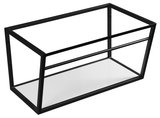 SKA konzola pod umývadlo 750x400x460mm, čierna mat, s bielou MDF policou