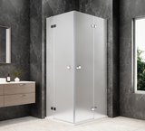 GLOBE CHROME obdĺžniková sprchová zástena 1200x1000mm, rohový vstup, matné sklo