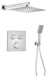 SMART SELECT podomietková termostatická sprchová súprava, 2 výstupy, vystúpenie, chróm