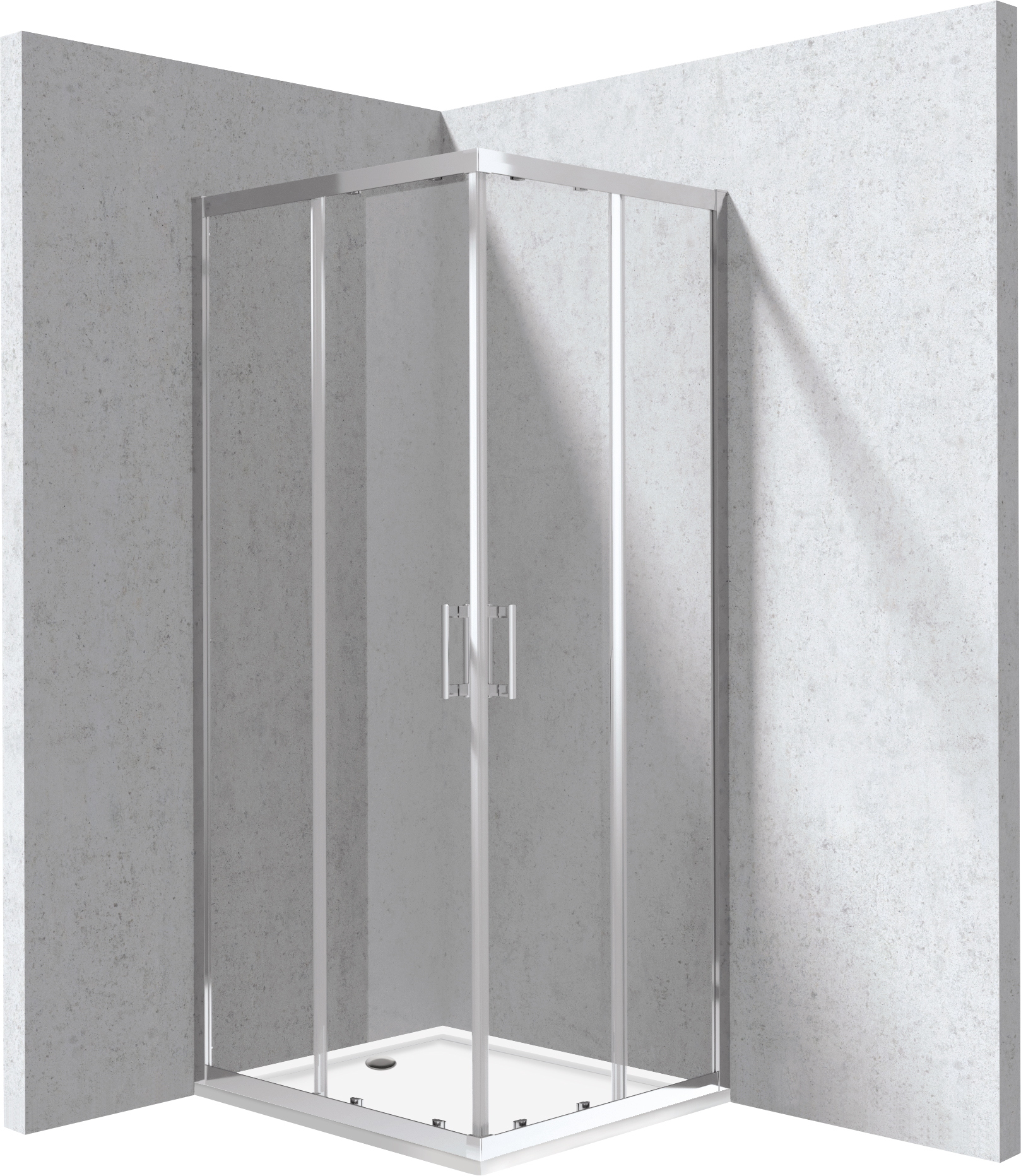Deante Funkia Evo - Kabina prysznicowa z brodzikiem prostokątna 80x90 cm – sprchový box