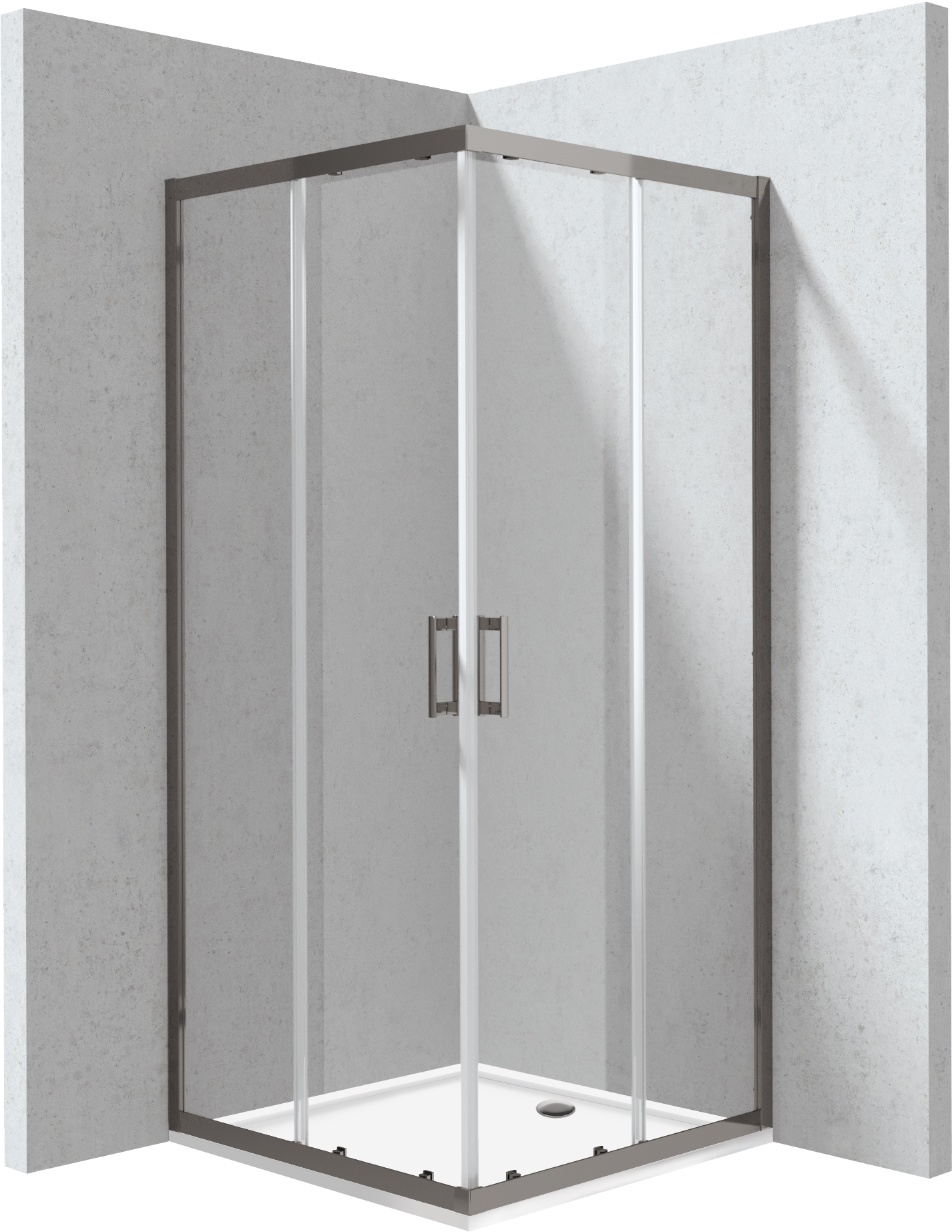 Deante Funkia Evo - Kabina prysznicowa z brodzikiem kwadratowa 80x80 cm – sprchový box
