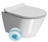 KUBE X závesná WC misa, GeniusFlush, 36x50cm, biela ExtraGlaze