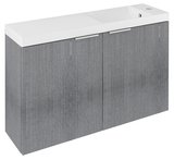 LATUS X umývadlová skrinka 78,8x50x22cm, dub strieborný