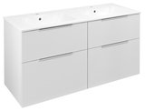 CIRASA umývadlová skrinka 118,4x64x46cm, biela lesk