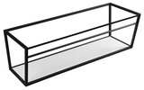 SKA konzola pod umývadlo/pod dosku 1200x400x460mm, čierna mat, s bielou MDF policou