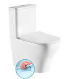 BELLO RIMLESS WC kombi, spodný/zadný odpad, biela